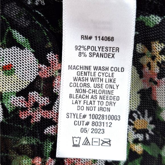 Womens Top Large Romantic Floral Bloomcore Feminine Boho Chic Peasant Festival - Picture 7 of 8